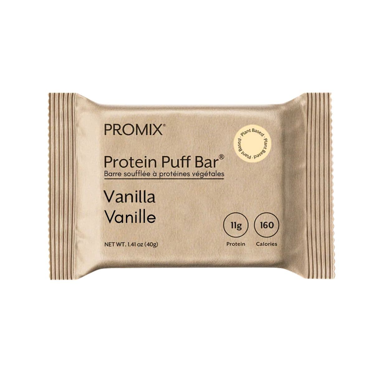 PROMIX Plant-Based Protein Puff Bar Vanilla, 40g