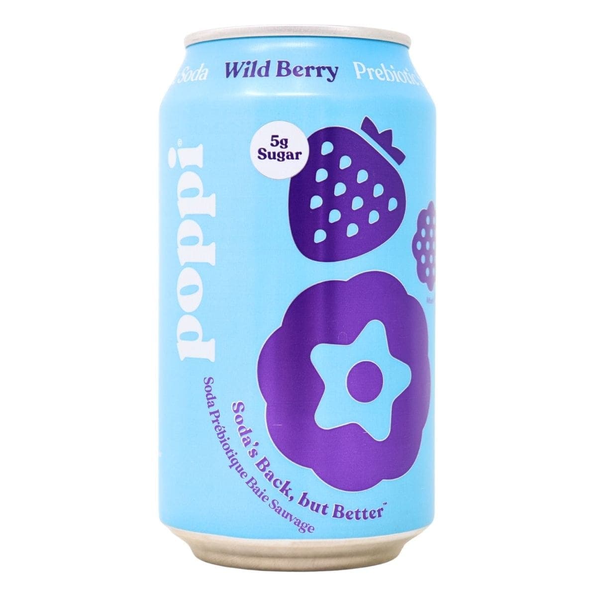 Poppi Prebiotic Soda Wild Berry, 355ml