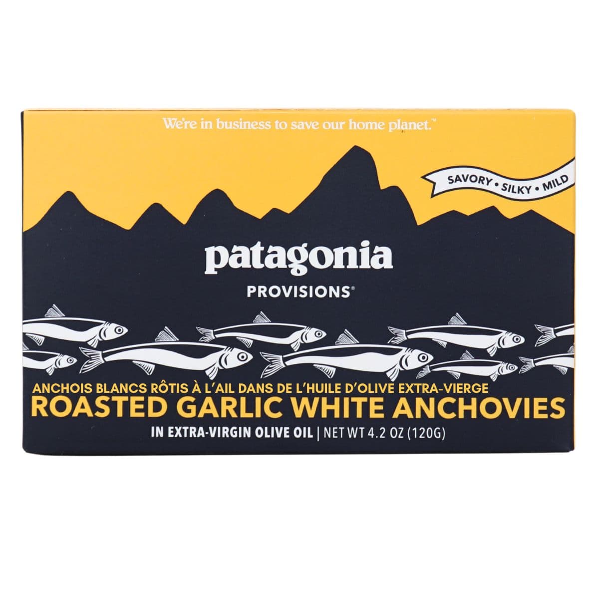 Patagonia Provisions Roasted Garlic White Anchovies in Extra-Virgin Olive Oil, 120 g