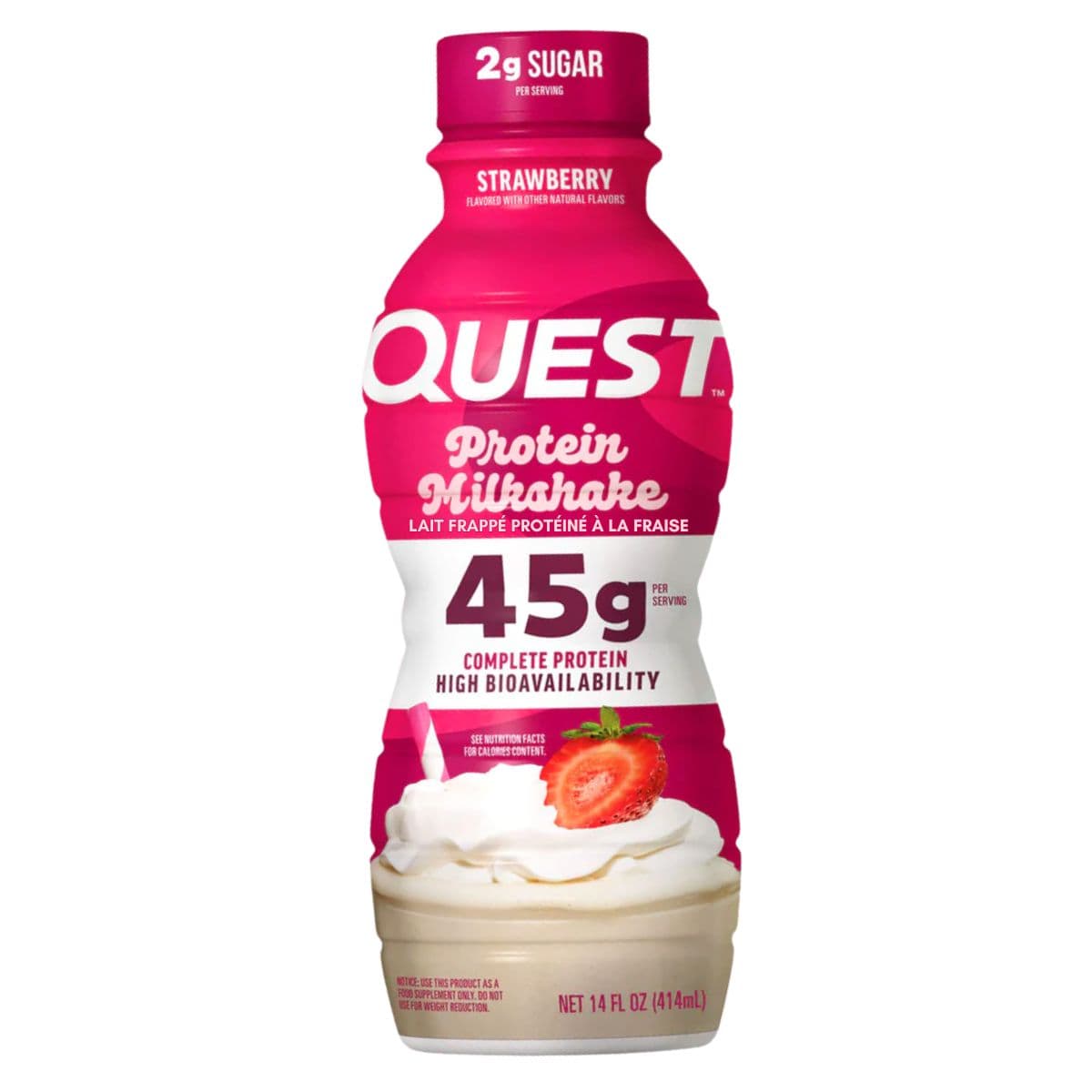 Quest Protein Milkshake Strawberry, 414 mL