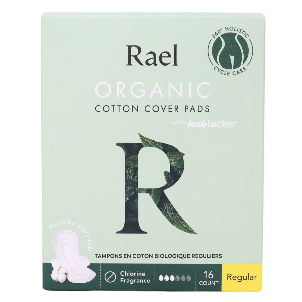 Rael Organic Cotton Pads Regular, 16 Pack