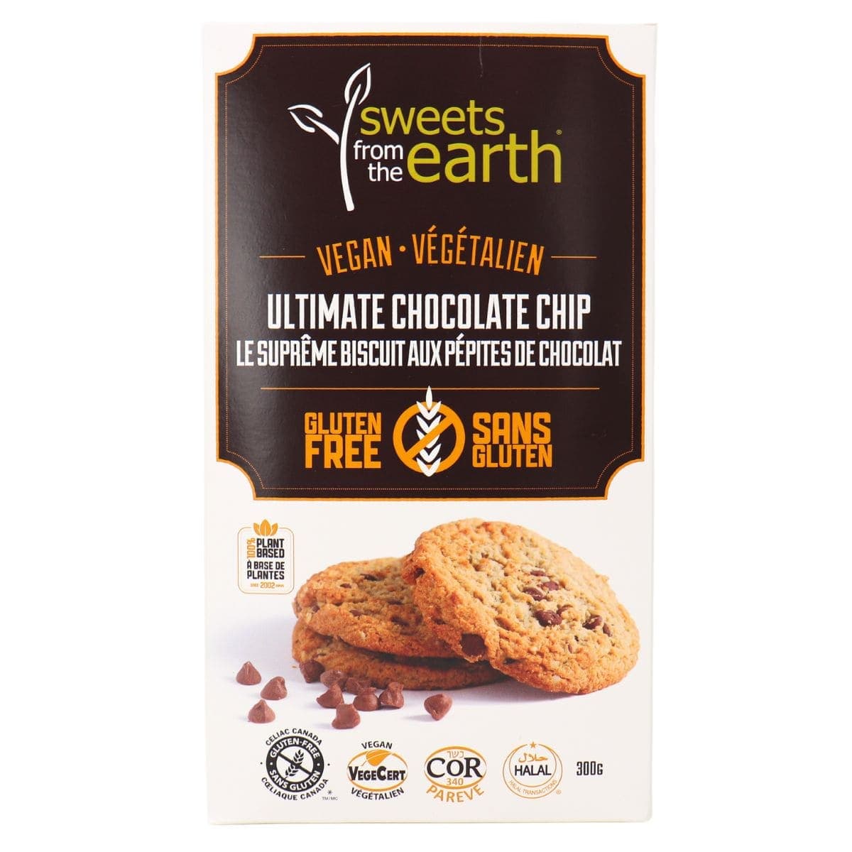 Sweets From The Earth Gluten-Free Vegan Ultimate Chocolate Chip Cookies, 300g