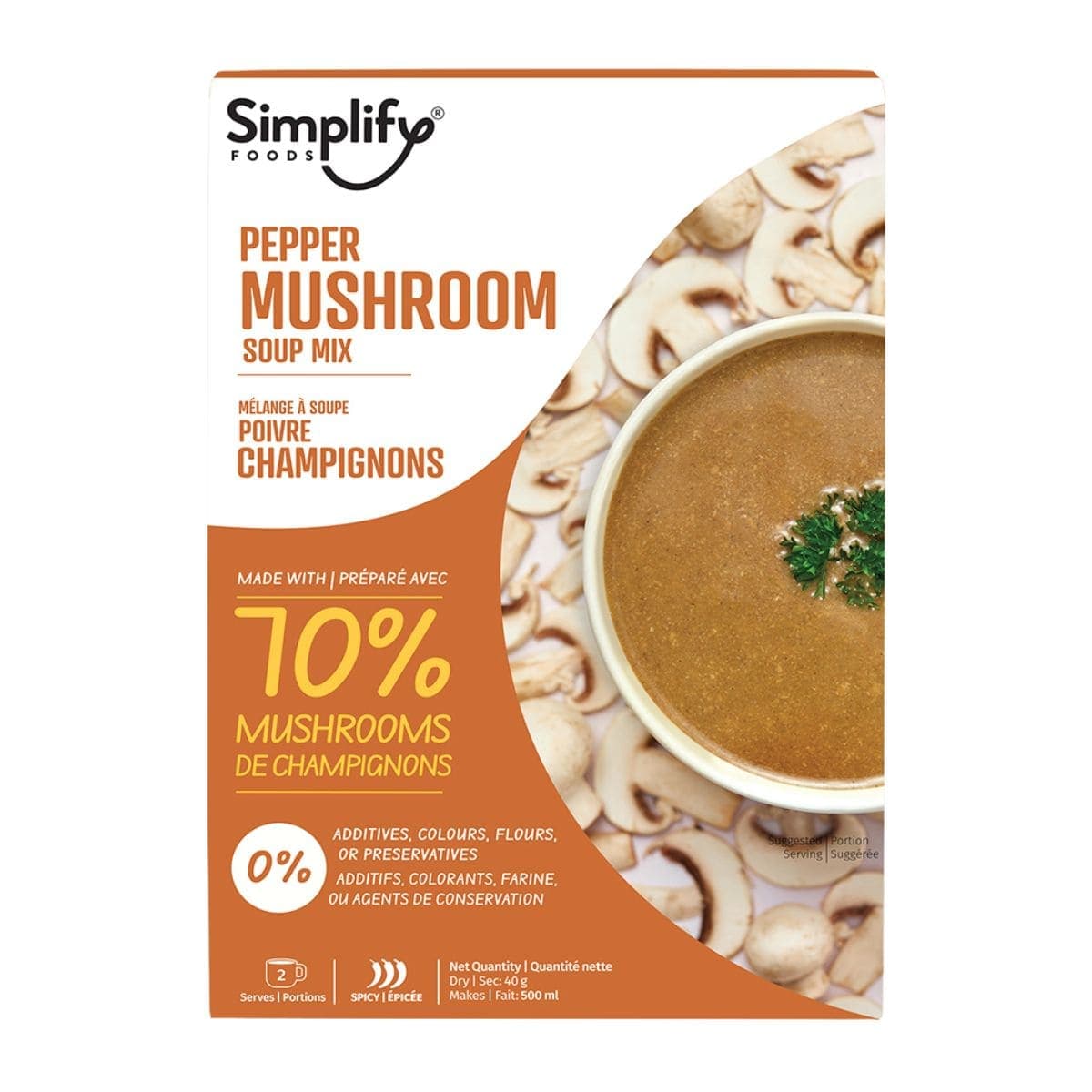 Simplify Foods Instant Soup Mix Pepper Mushroom, 40 g