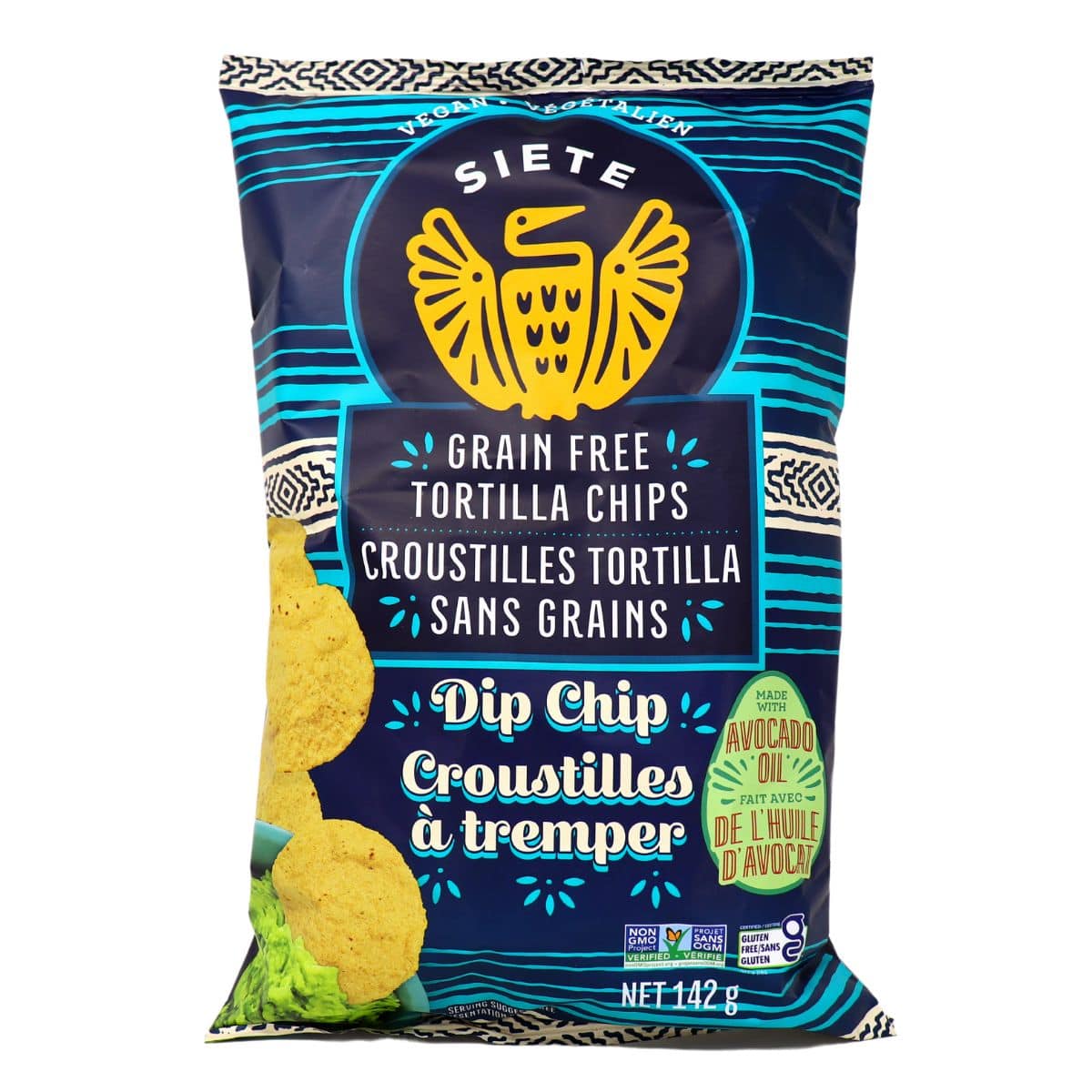 Siete Dippable Round Grain-Free Tortilla Chips, 142g