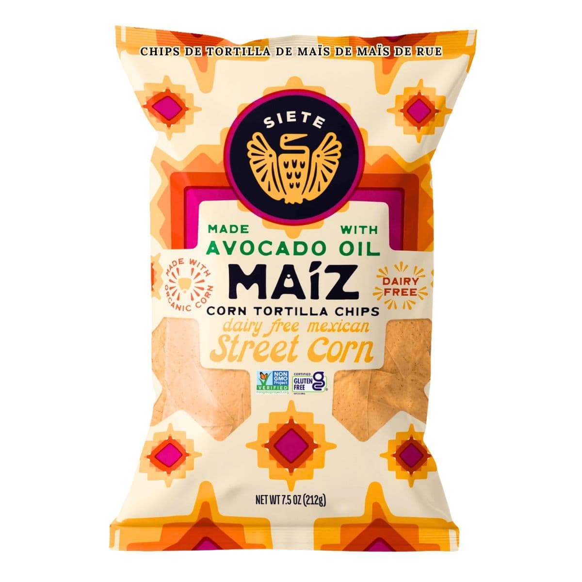 Siete Maiz Corn Tortilla Chips Dairy-Free Mexican Street Corn, 212g