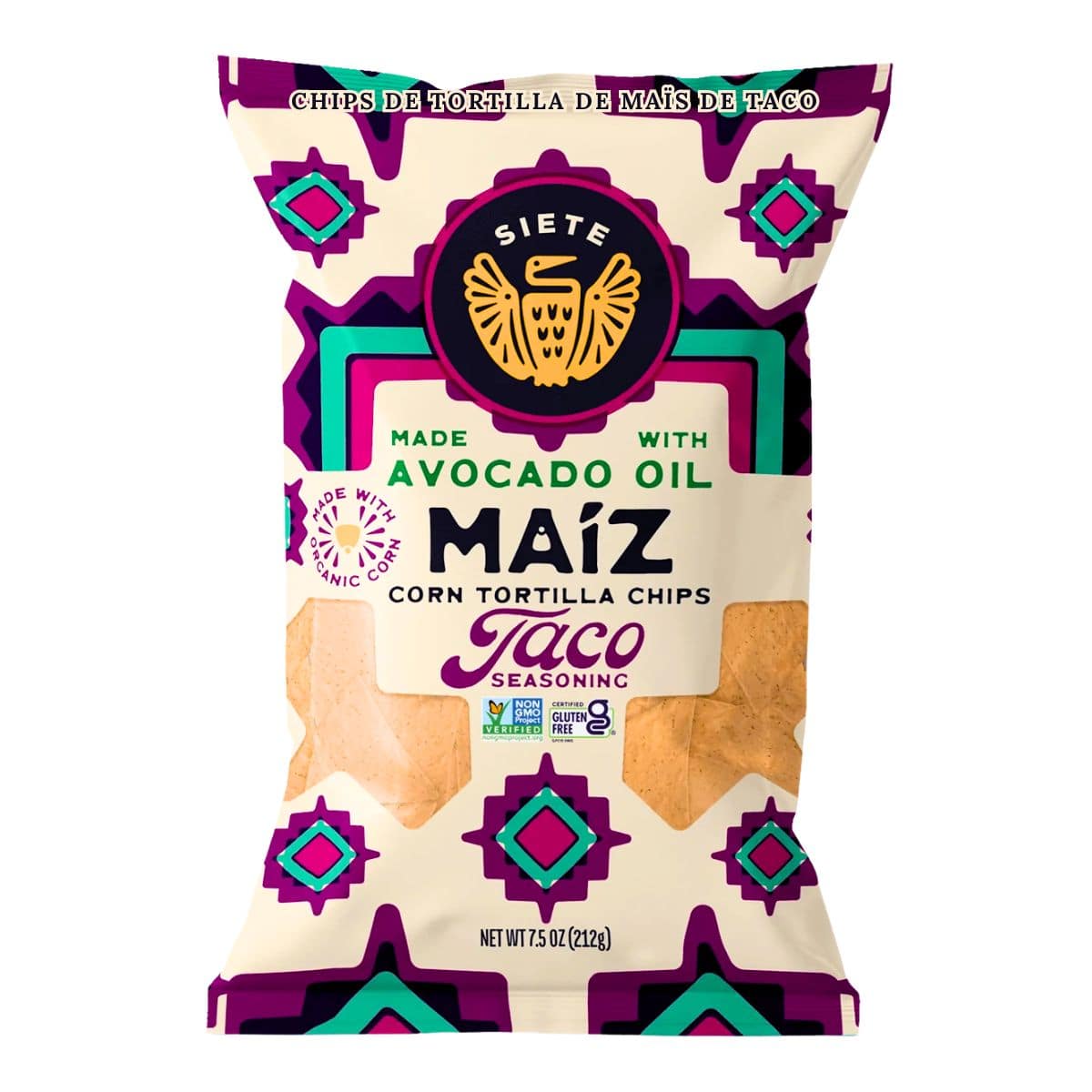 Siete Maiz Corn Tortilla Chips Taco Seasoning, 212g
