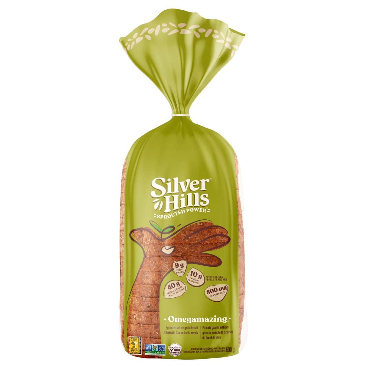 Silver Hills Sprouted Whole Grain Seeded Bread Omegamazing, 600g