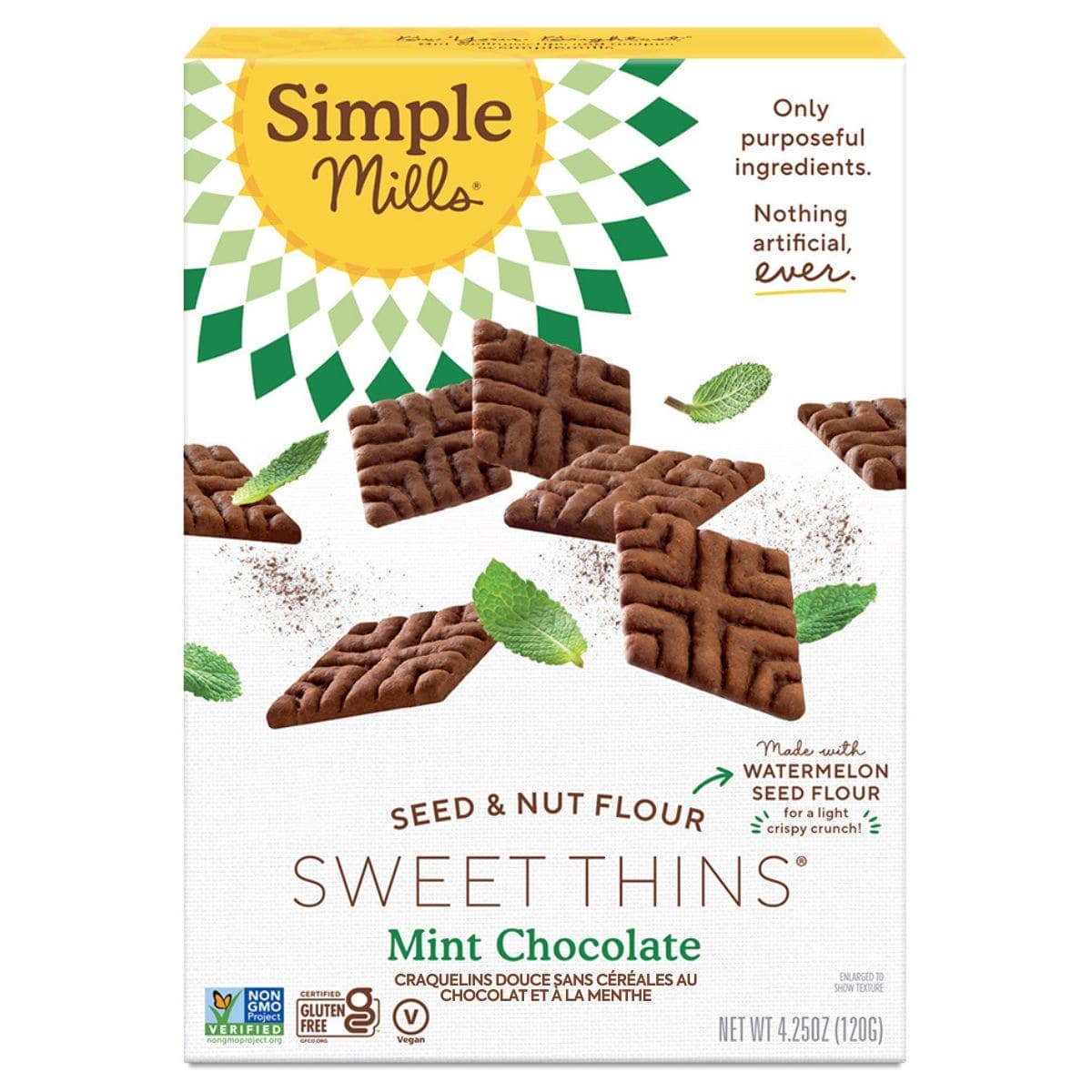 Simple Mills Grain Free Sweet Thins Mint Chocolate, 120g