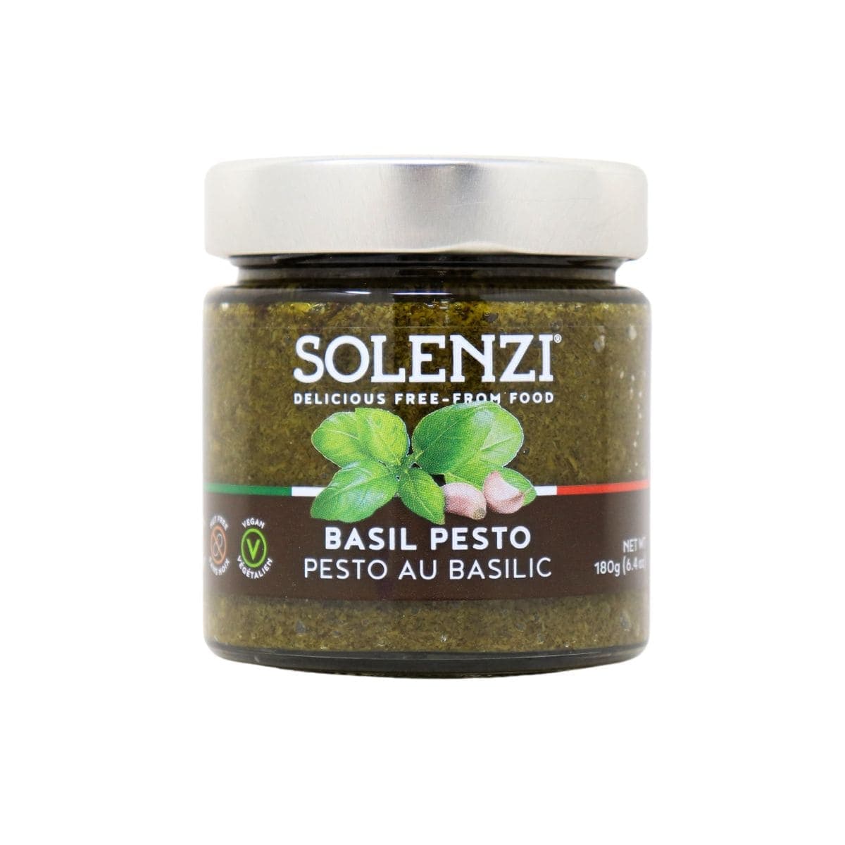 SOLENZI Vegan &amp; Nut-Free Basil Pesto, 180g