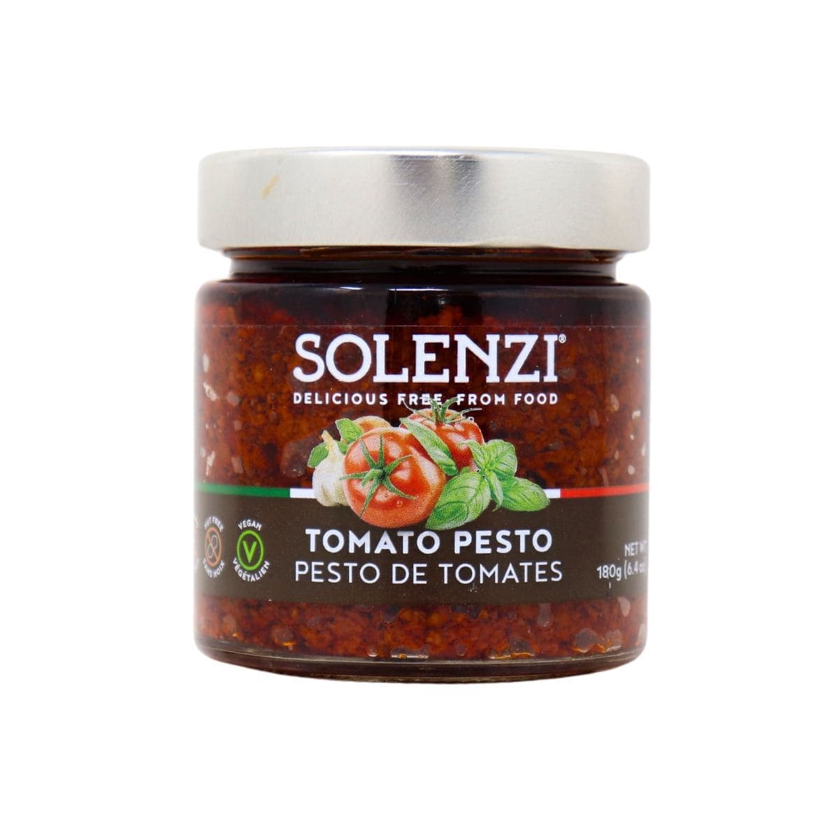SOLENZI Vegan &amp; Nut-Free Sun-Dried Tomato Pesto, 180g