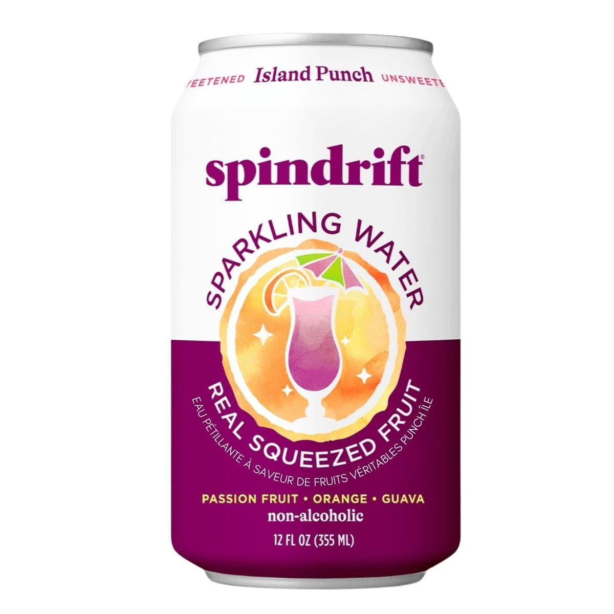 Spindrift Sparkling Water With Real Fruit Island Punch, 355mL