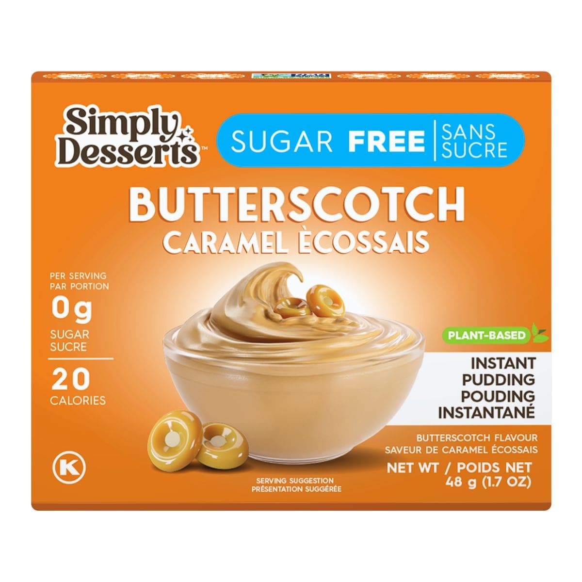 Simply Desserts Sugar-Free Instant Pudding Butterscotch, 48g