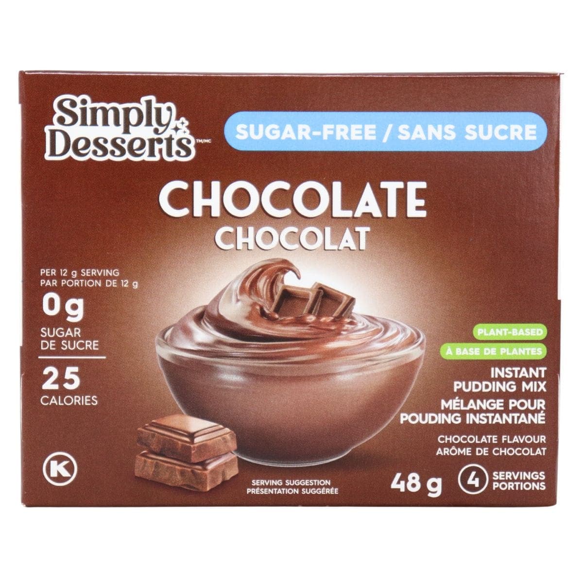 Simply Desserts Sugar-Free Instant Pudding Chocolate, 48g