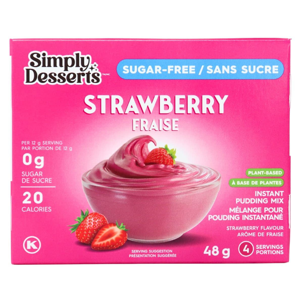 Simply Desserts Sugar-Free Instant Pudding Strawberry, 48g