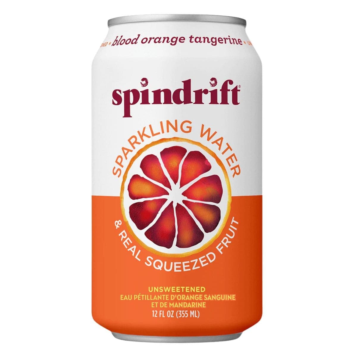 Spindrift Sparkling Water With Real Fruit Blood Orange Tangerine, 355ml