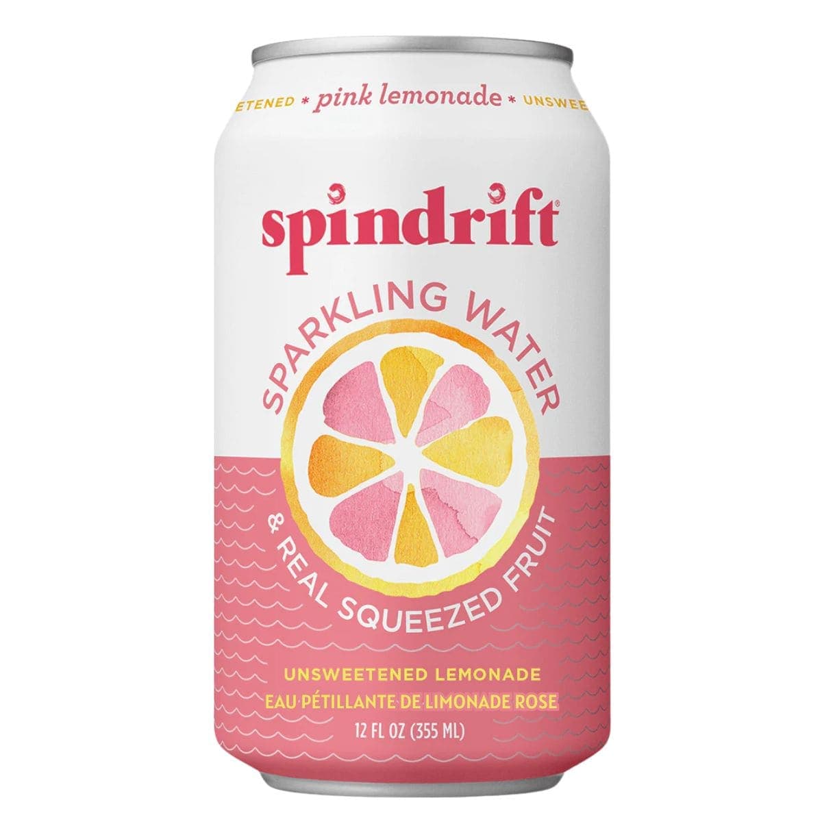 Spindrift Sparkling Water With Real Fruit Pink Lemonade, 355ml
