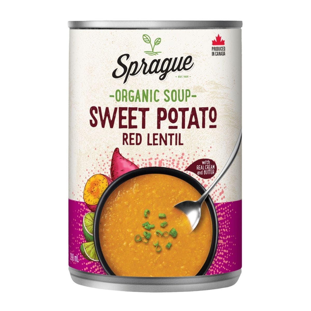 Sprague Organic Soup Sweet Potato Red Lentil, 398ml