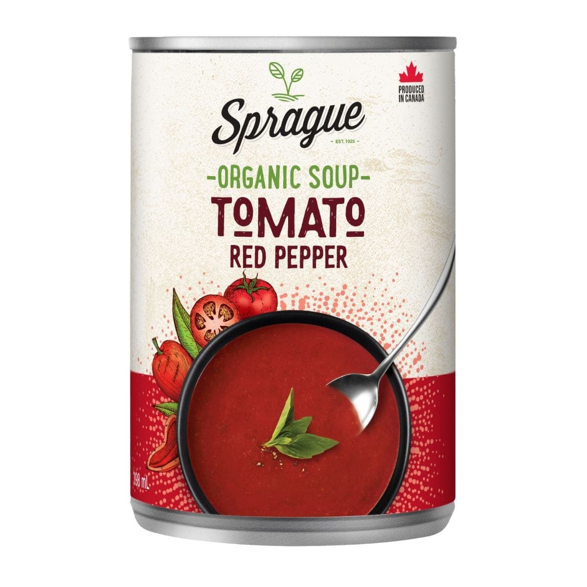 Sprague Organic Tomato Red Pepper Soup, 398ml
