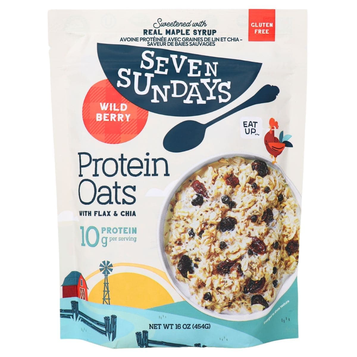 Seven Sundays Protein Oats Wild Berry, 454g