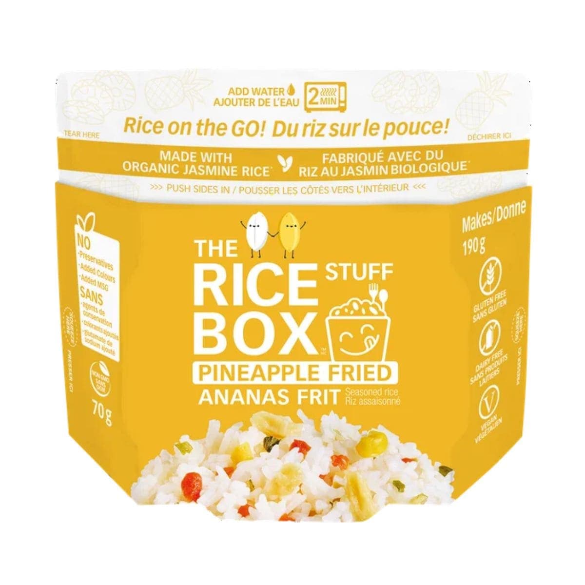 The Rice Stuff Box Microwavable Seasoned Rice Pineapple Fried, 70g