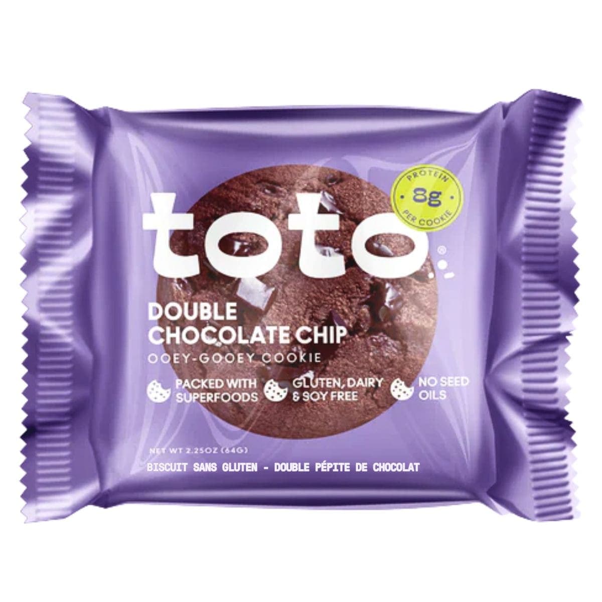Toto Gluten-Free Protein Cookie Double Chocolate Chip, 64g