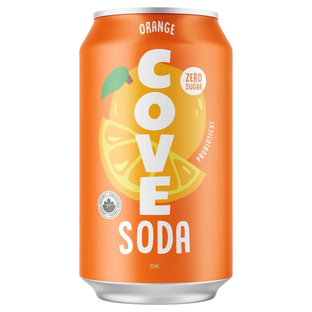 Cove Zero Sugar Probiotic Soda Orange, 355ml