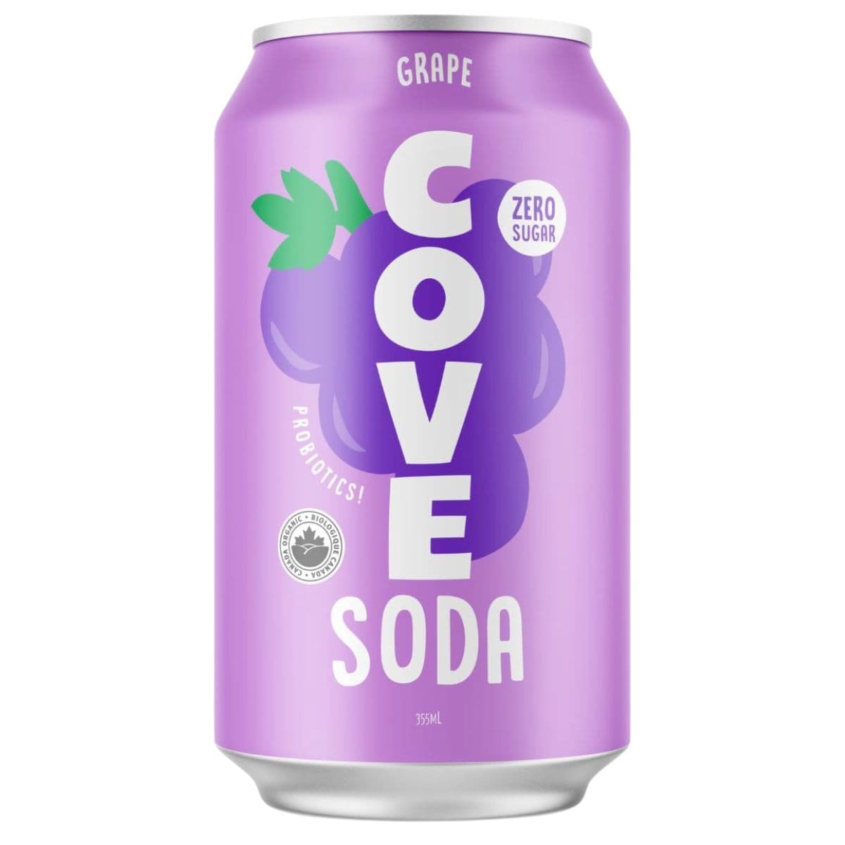 Cove Zero Sugar Probiotics Soda Grape, 355ml