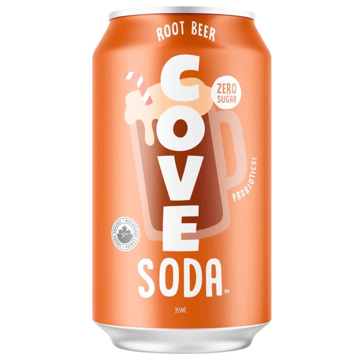 Cove Zero Sugar Probiotic Soda Root Beer, 355ml