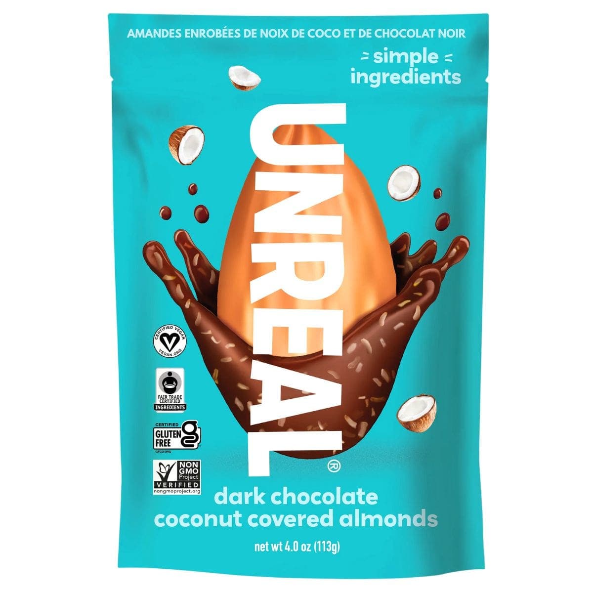 Unreal Dark Chocolate Coconut Covered Almonds, 113g