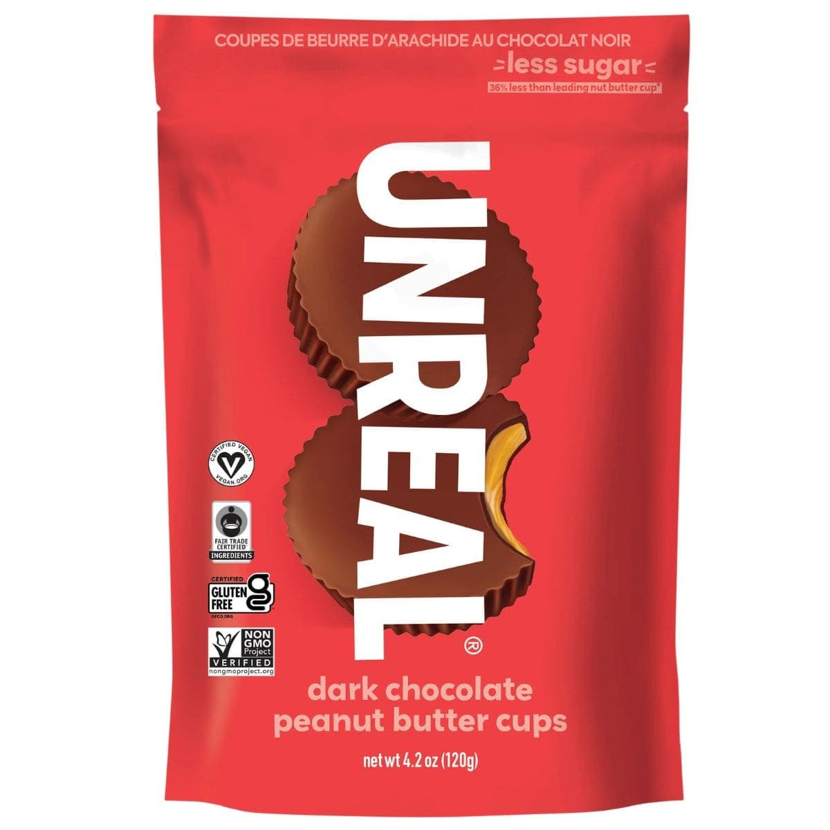 Unreal Dark Chocolate Peanut Butter Cups, 120g