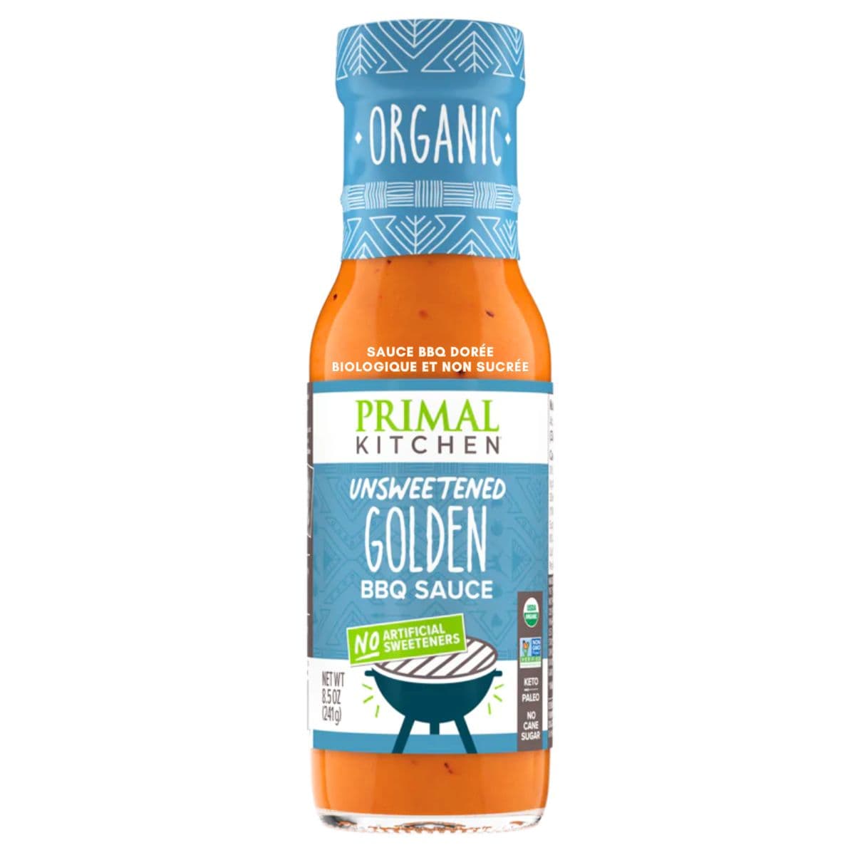 Primal Kitchen Organic &amp; Unsweetened Golden BBQ Sauce, 241g