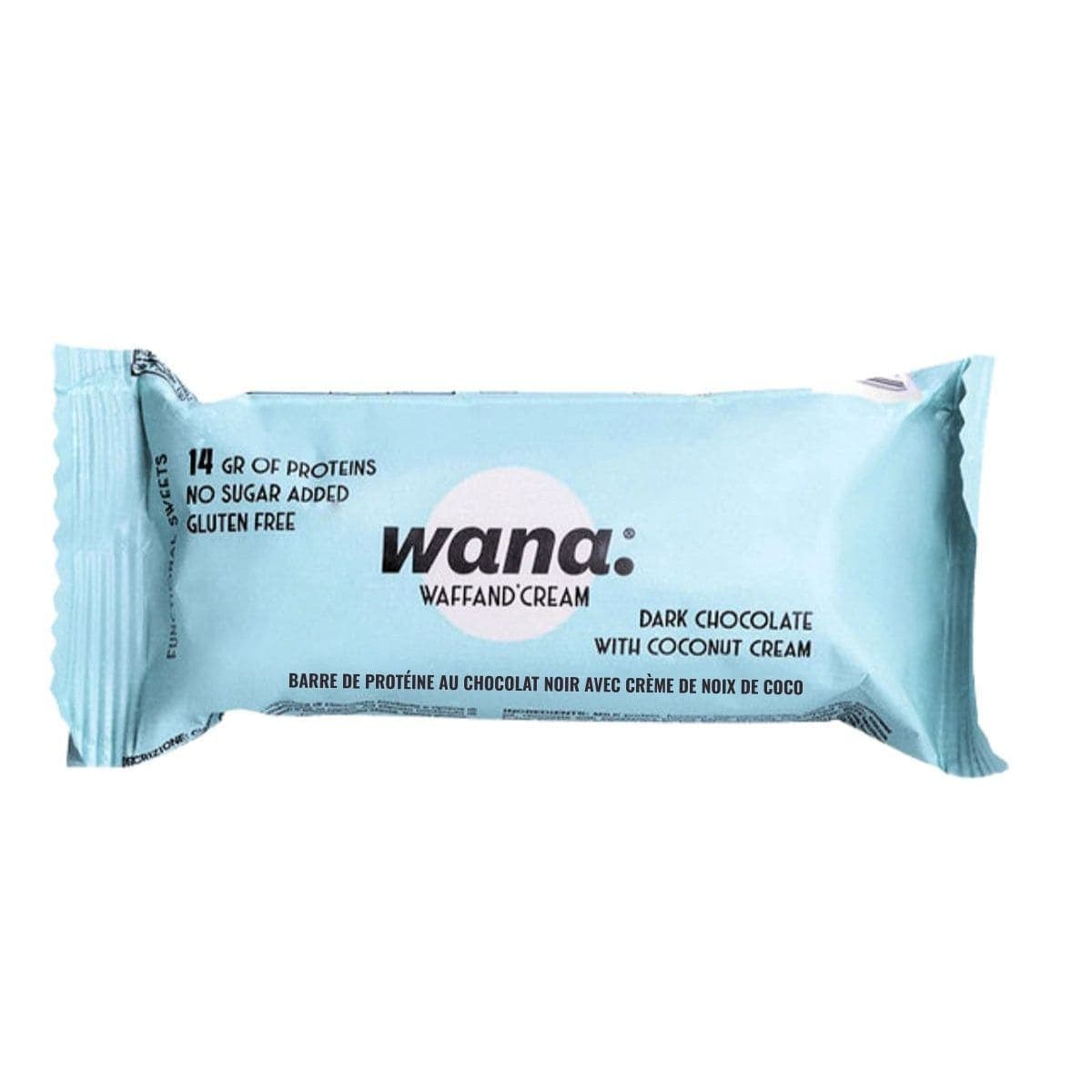 Wana Gluten-Free Protein Wafer Bar Dark Chocolate with Coconut Cream, 43g