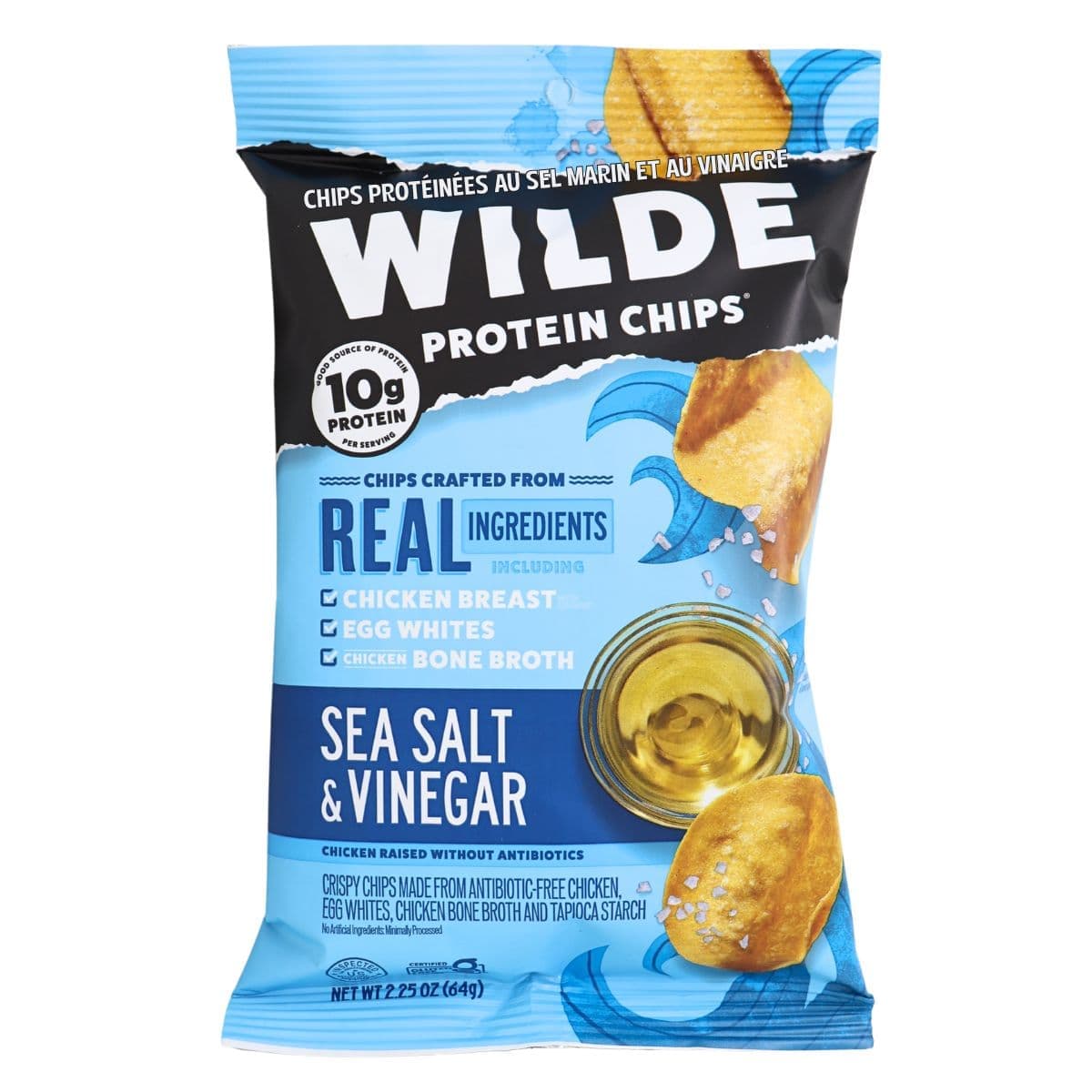 WILDE Protein Chips Sea Salt &amp; Vinegar, 64g