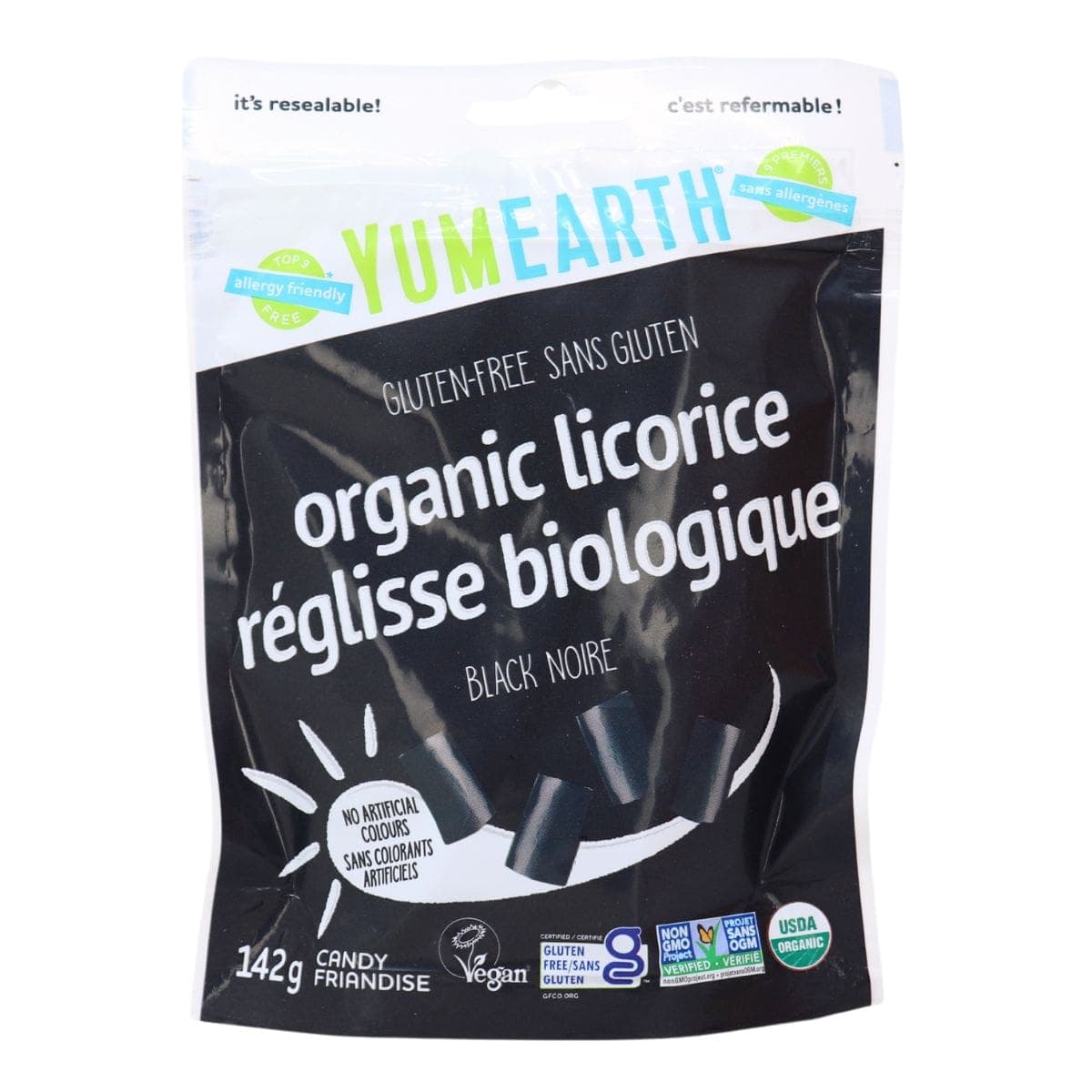 YumEarth Organic Black Licorice, 142g
