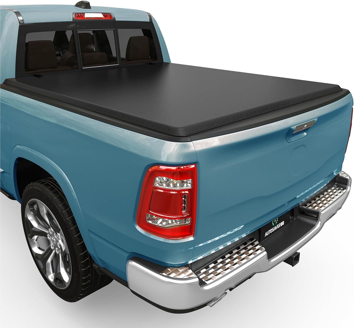 Soft Roll Up Truck Bed Tonneau Cover for Dodge Ram 1500 (Classic ONLY) 2002-2024, Fit for Dodge Ram 2500 3500 2003-2026, 6.4ft Bed w/o Ram Box