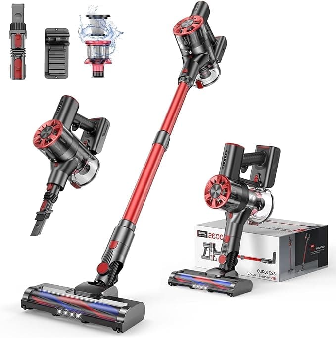 Cordless Vacuum Cleaner 80,000PRM Stick Vacuum 4-in-1 with 40 Min Runtime