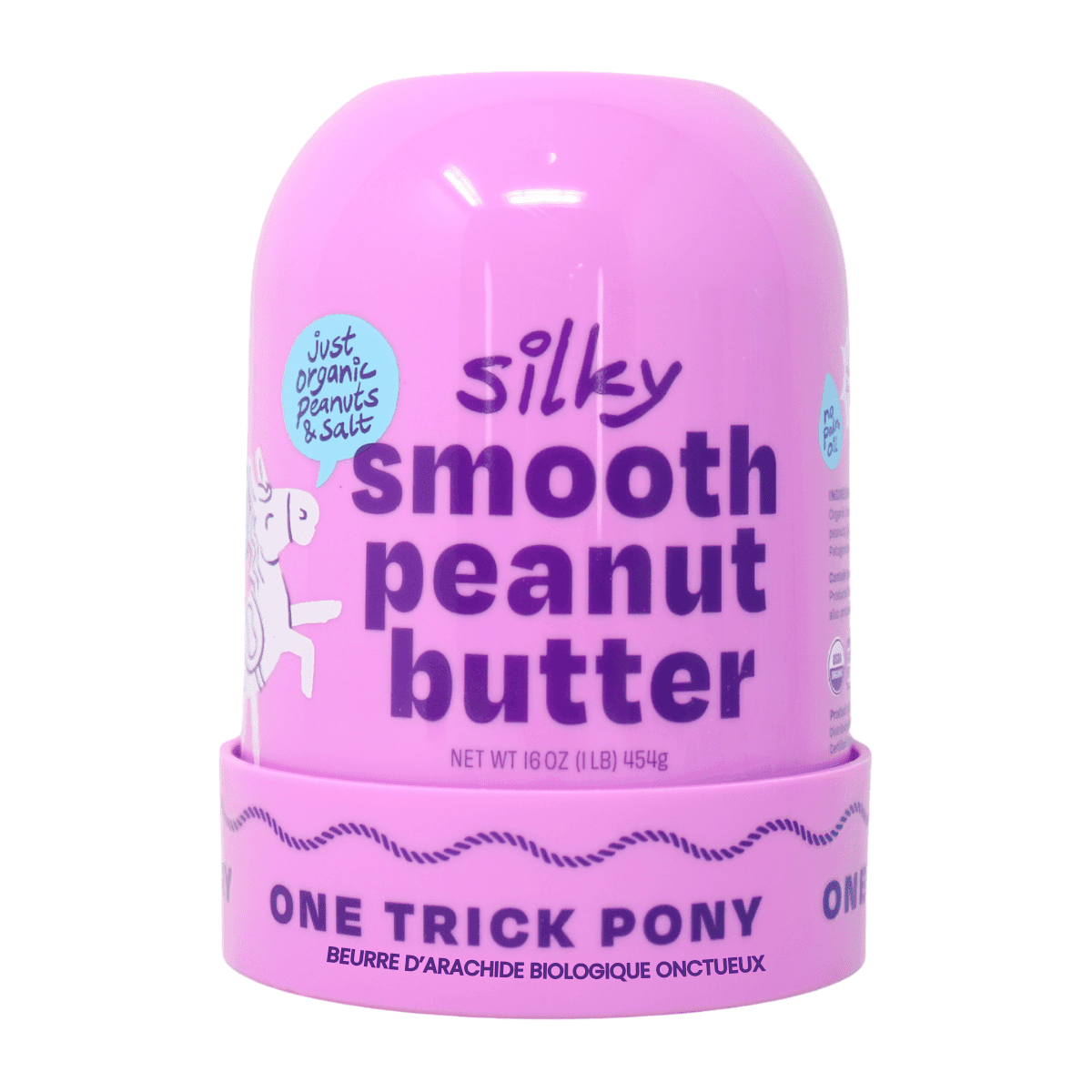 One Trick Pony Organic Silky Smooth Peanut Butter, 454g