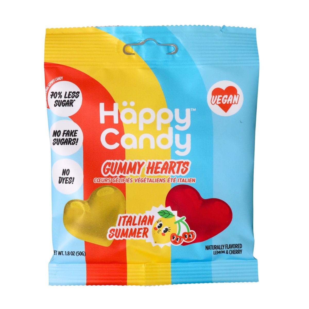 Häppy Candy Vegan Gummy Hearts Italian Summer, 50g