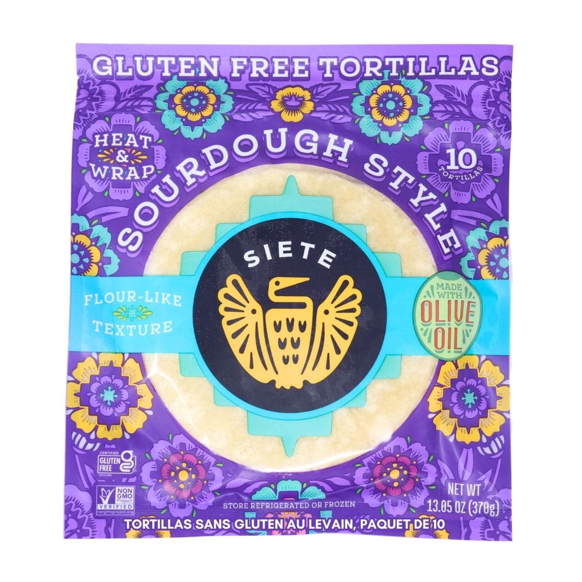 Siete Gluten-free Sourdough Style Tortillas, Pack of 10