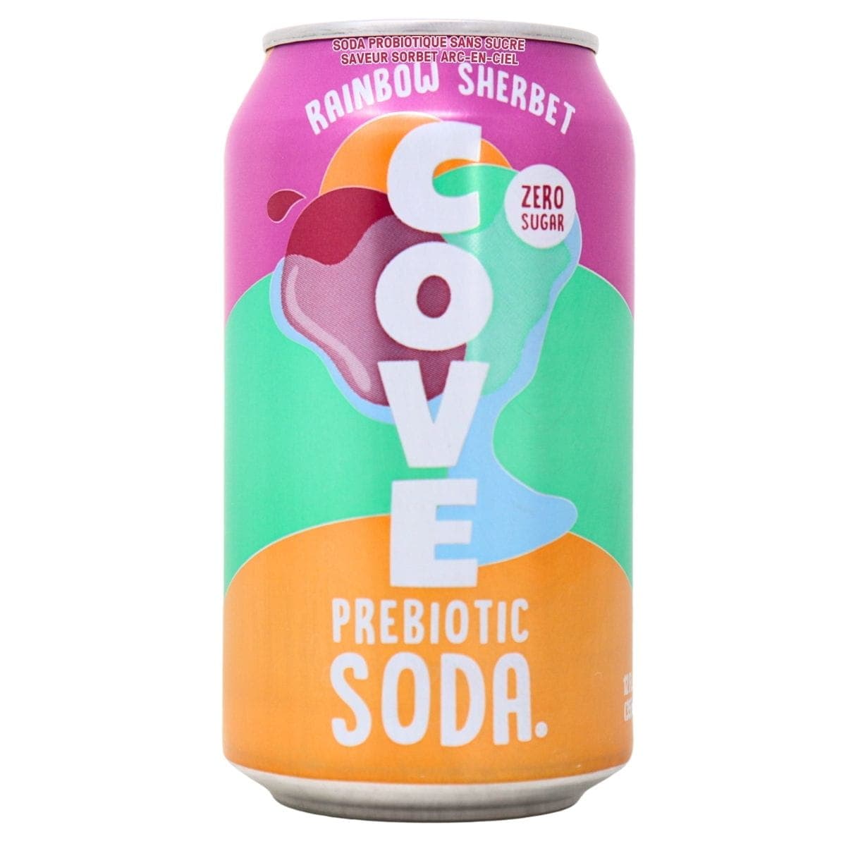 Cove Zero Sugar Probiotic Soda Rainbow Sherbet, 355ml