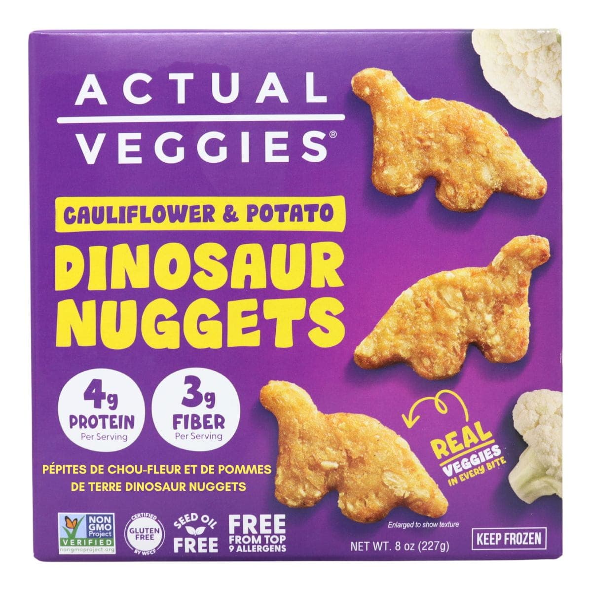 Actual Veggies Dinosaur Nuggets Cauliflower & Potato, 227g