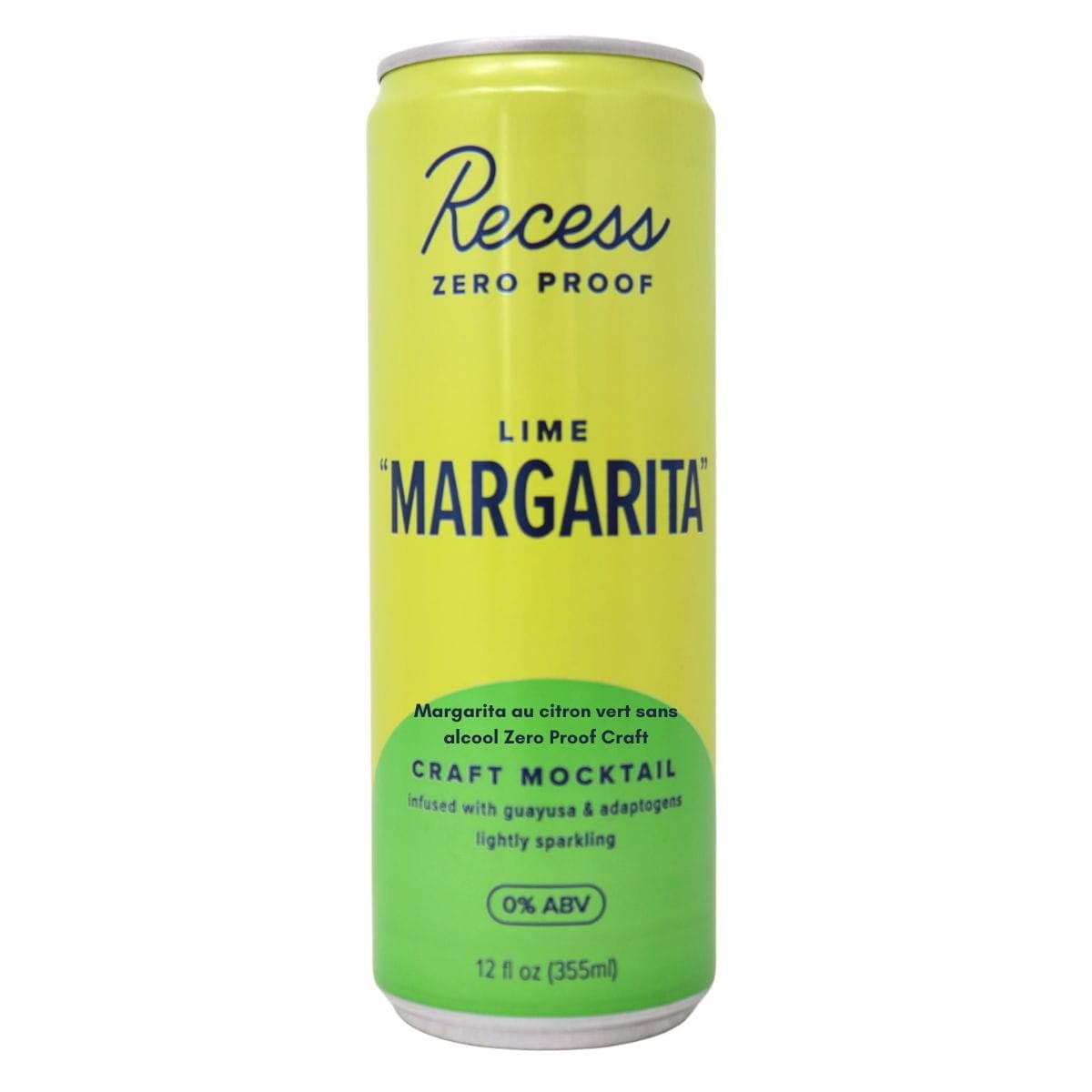 Recess Zero Proof Craft Mocktail Lime Margarita, 355 mL