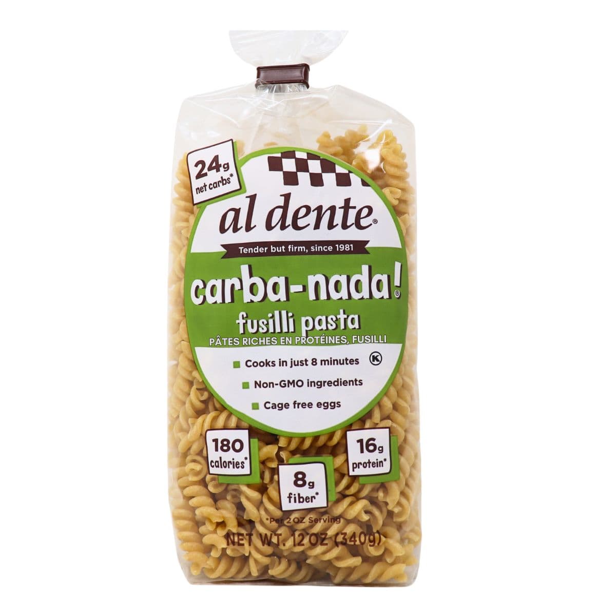 Al Dente High Protein Pasta Fusilli, 340 g