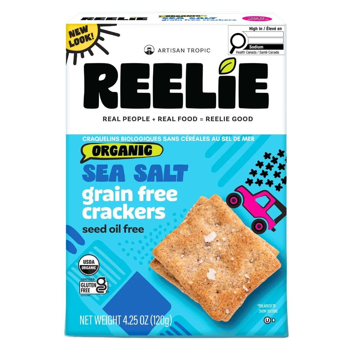 Artisan Tropic Organic Grain-Free Crackers Sea Salt, 120g