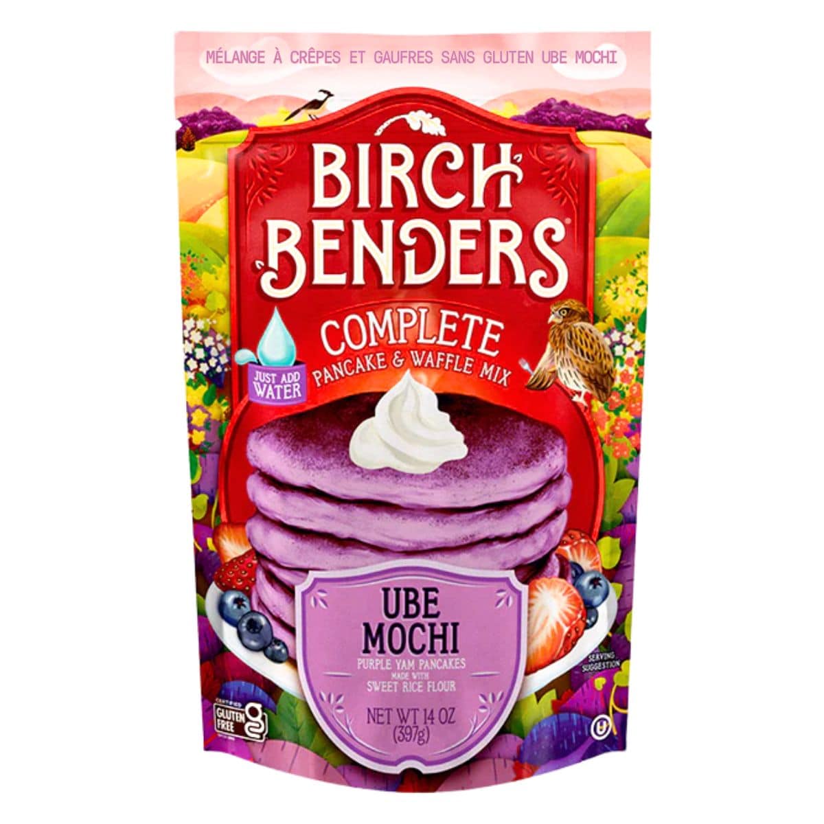Birch Benders Gluten-Free Pancake & Waffle Mix Ube Mochi, 397g