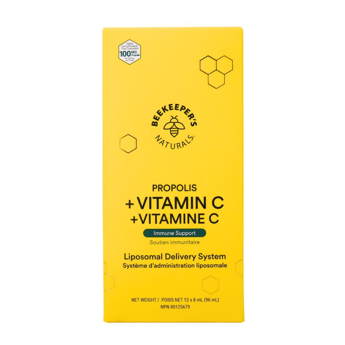 Beekeeper’s Naturals Liposomal Propolis + Vitamin C, 12 Packets