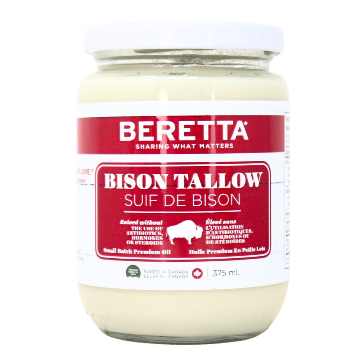 Beretta 100% Grass-Fed Bison Tallow, 375ml