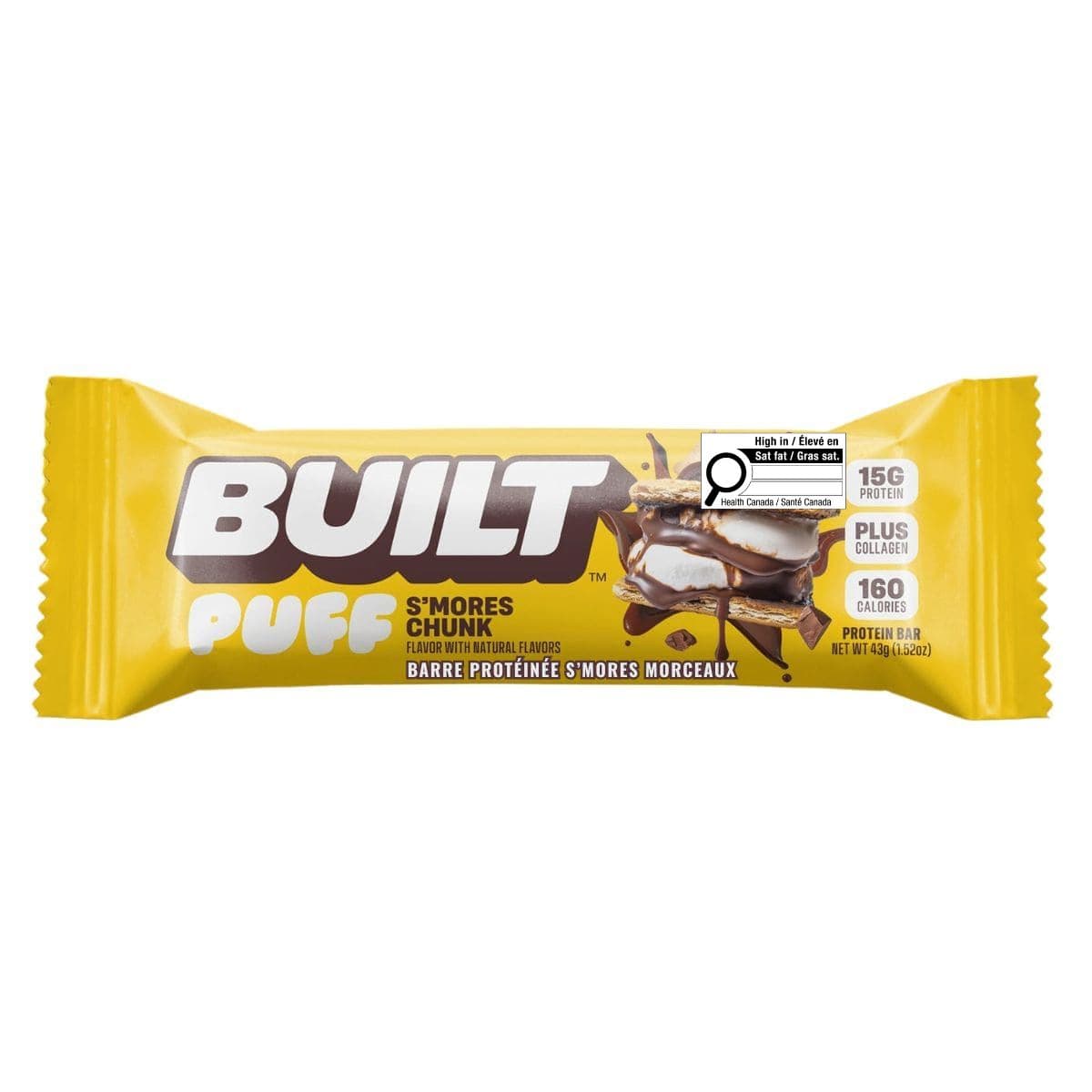 Built Bar Puffs Protein Bar S’mores Chunk, 43 g