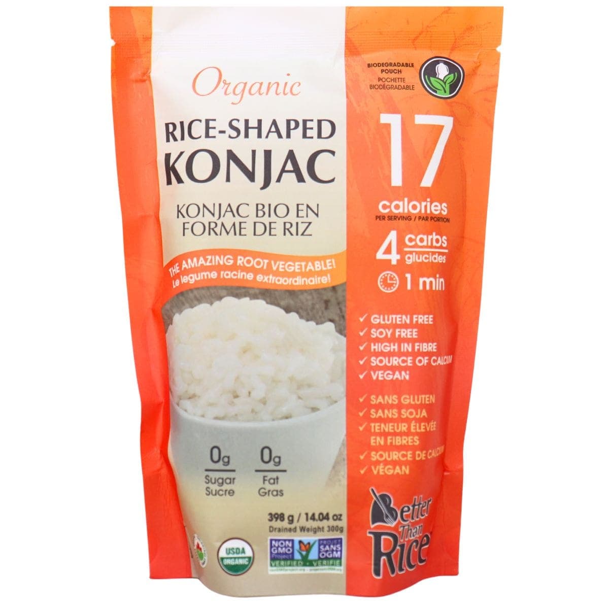 Better Than Foods Organic Konjac Rice, 398g