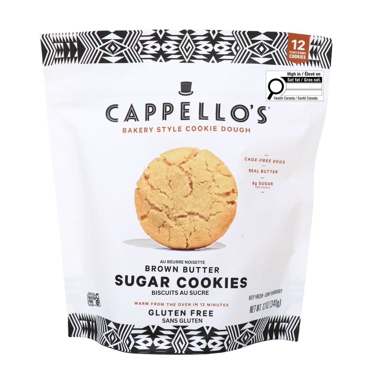 Cappello's Gluten-Free Sugar Cookie Dough Brown Butter, 340g